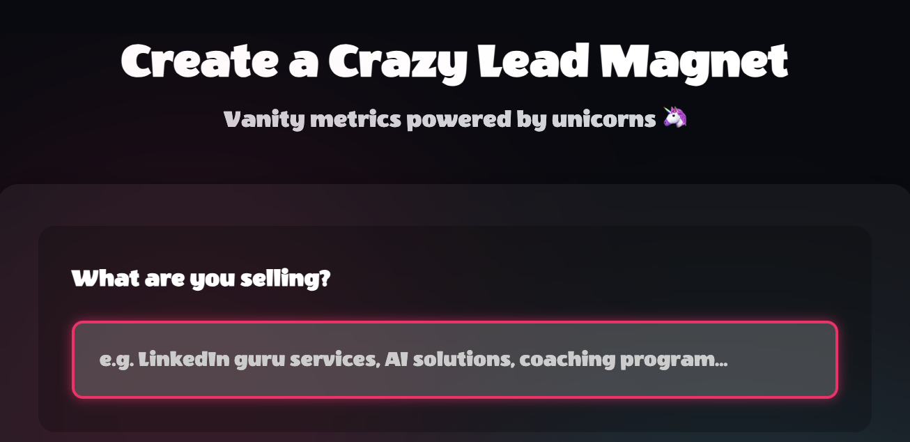 Fight crazy with crazy w this lead magnet post generator for LinkedIn